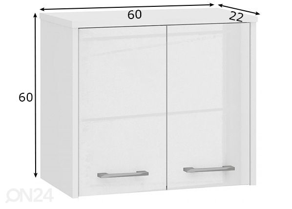 Шкаф в ванную Fin размеры