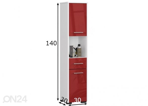 Шкаф в ванную Fin размеры