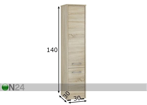 Шкаф в ванную Fin размеры