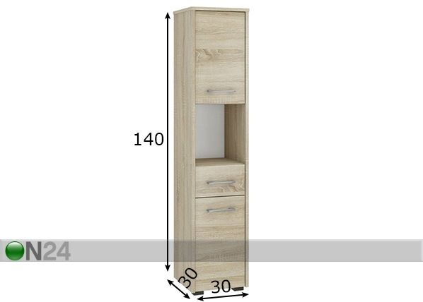 Шкаф в ванную Fin размеры