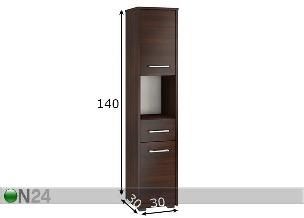 Шкаф в ванную Fin размеры