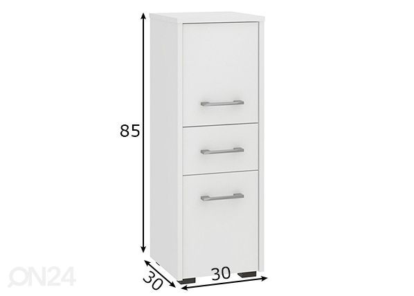 Шкаф в ванную Fin I размеры