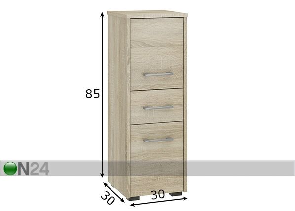 Шкаф в ванную Fin I размеры