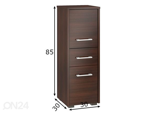 Шкаф в ванную Fin I размеры