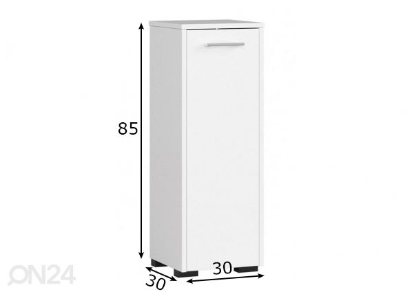 Шкаф в ванную Fin I размеры