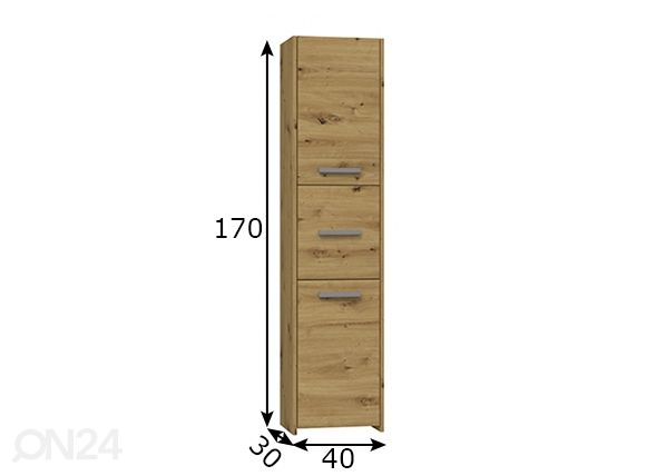 Шкаф в ванную Olbia 40 cm размеры