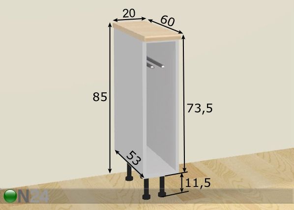 Шкаф для полотенец 20 cm размеры