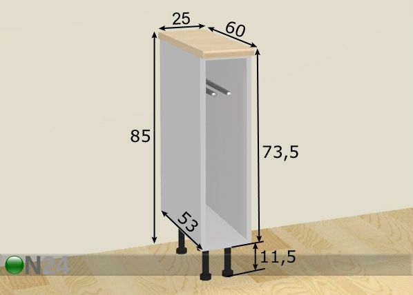 Шкаф для полотенец 25 cm размеры