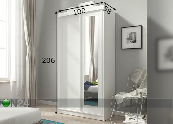 Шкаф-купе 100 cm размеры