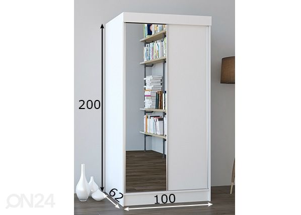 Шкаф-купе 100 cm размеры