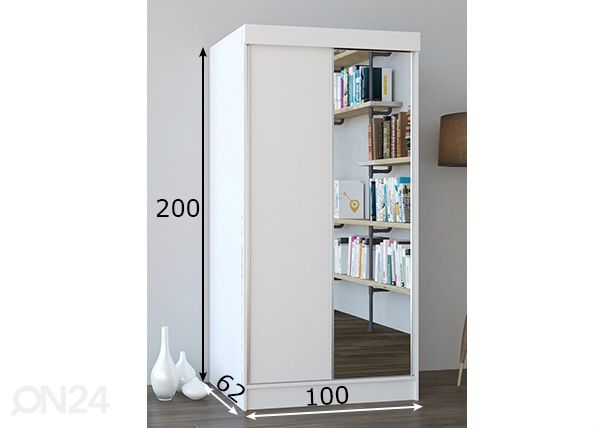 Шкаф-купе 100 cm размеры