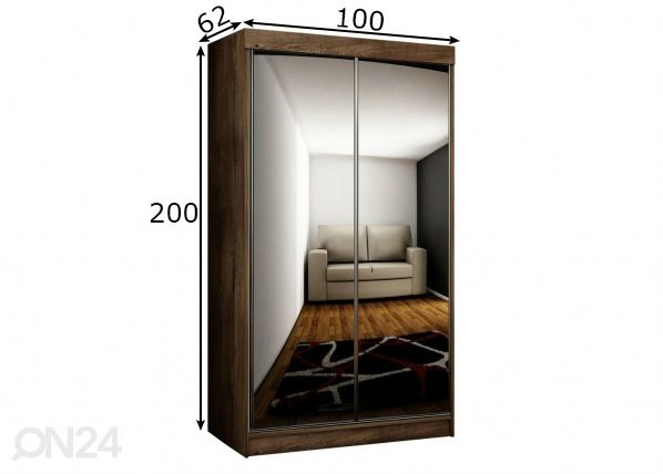 Шкаф-купе 100 cm размеры