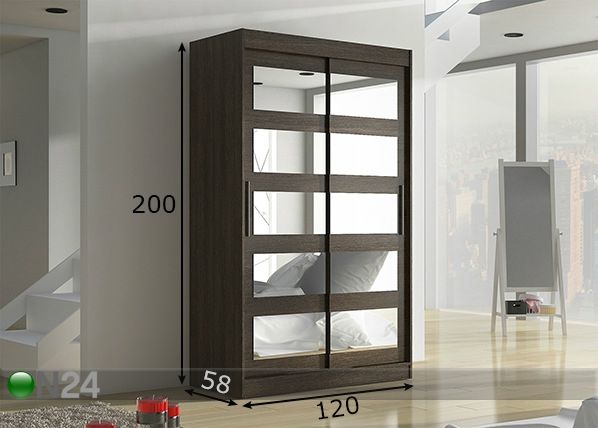 Шкаф-купе 120 cm размеры