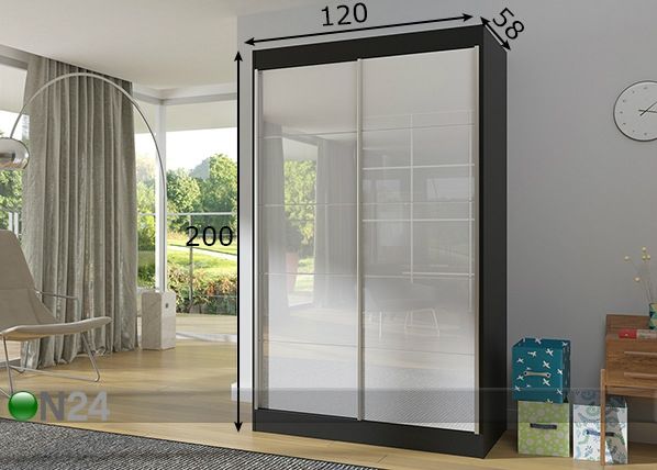 Шкаф-купе 120 cm размеры