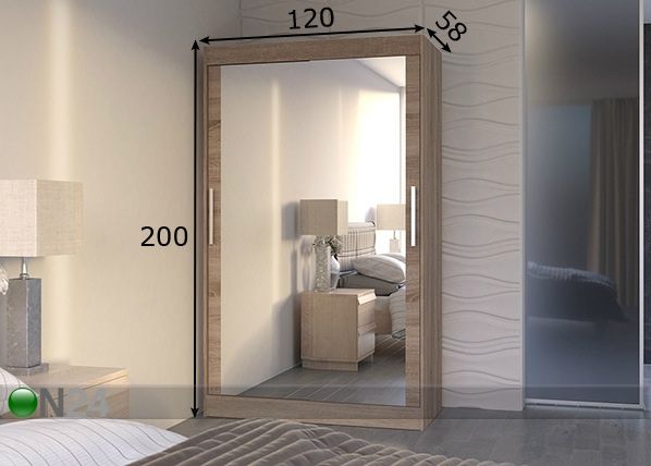Шкаф-купе 120 cm размеры