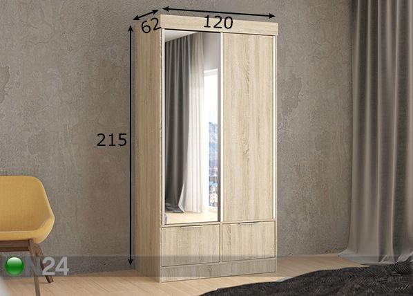 Шкаф-купе 120 cm размеры