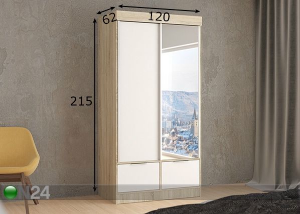Шкаф-купе 120 cm размеры