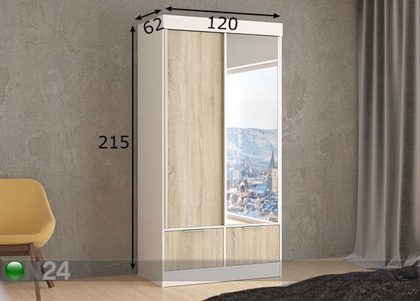 Шкаф-купе 120 cm размеры
