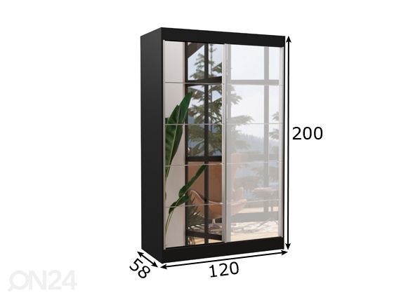 Шкаф-купе 120 cm размеры