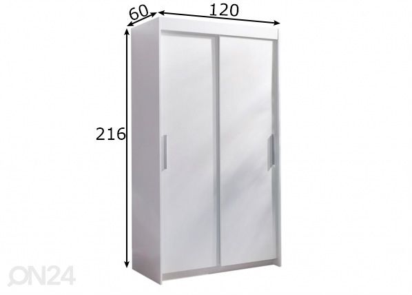 Шкаф-купе 120 cm размеры