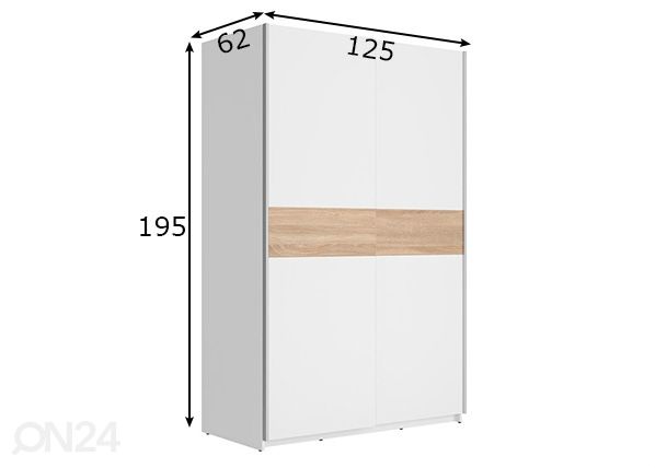 Шкаф-купе 125 cm размеры