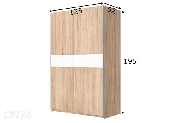 Шкаф-купе 125 cm размеры