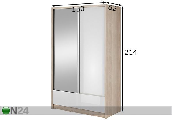 Шкаф-купе 130 cm размеры