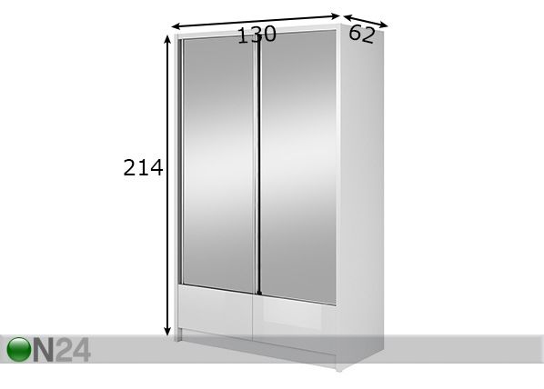 Шкаф-купе 130 cm размеры