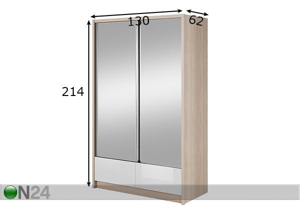 Шкаф-купе 130 cm размеры