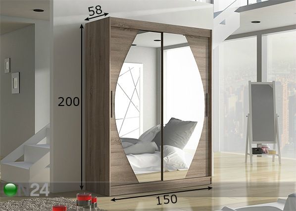 Шкаф-купе 150 cm размеры