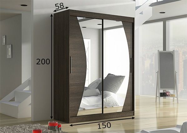 Шкаф-купе 150 cm размеры