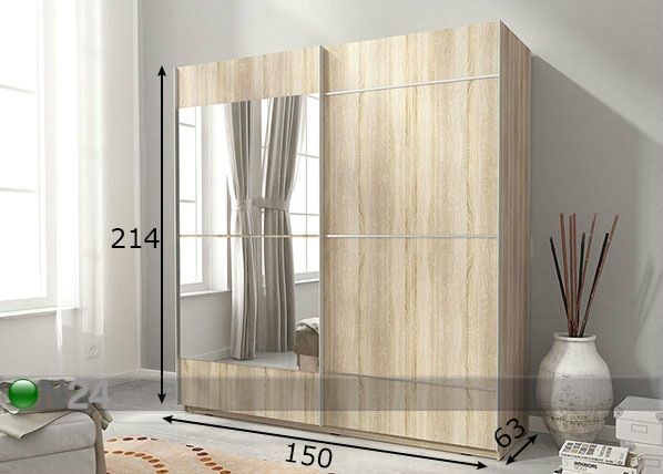 Шкаф-купе 150 cm размеры