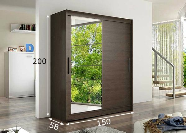 Шкаф-купе 150 cm размеры