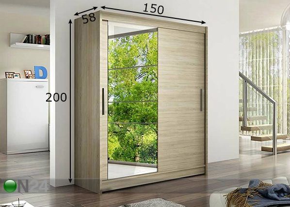 Шкаф-купе 150 cm размеры