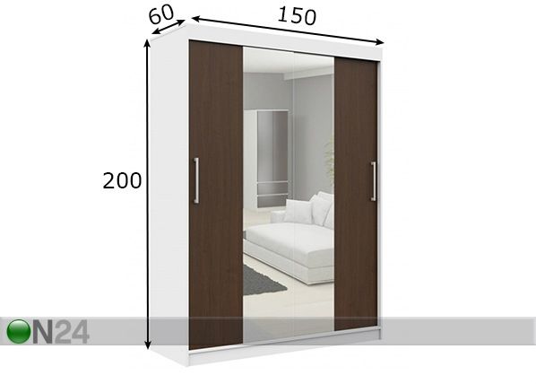 Шкаф-купе 150 cm размеры