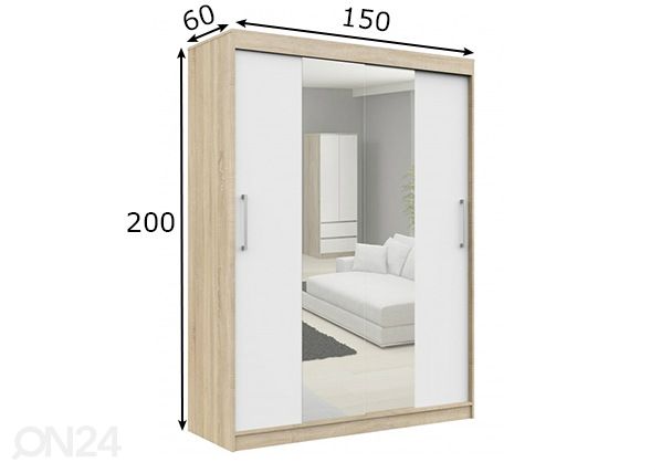 Шкаф-купе 150 cm размеры