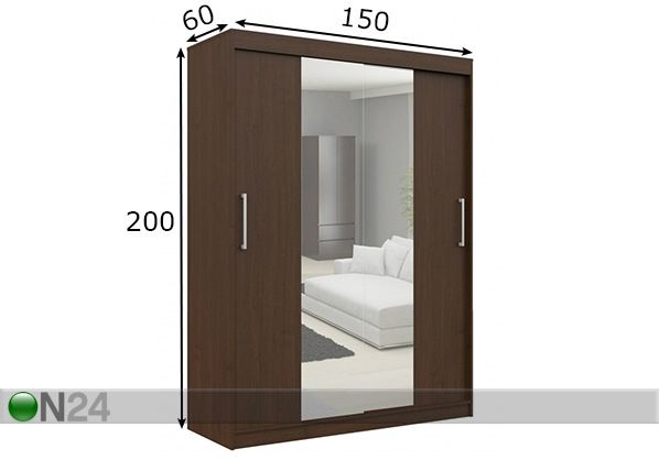 Шкаф-купе 150 cm размеры
