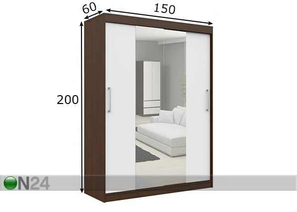 Шкаф-купе 150 cm размеры