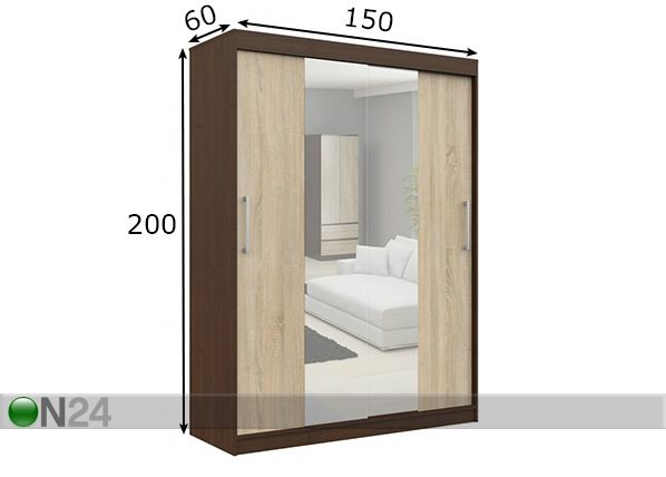 Шкаф-купе 150 cm размеры
