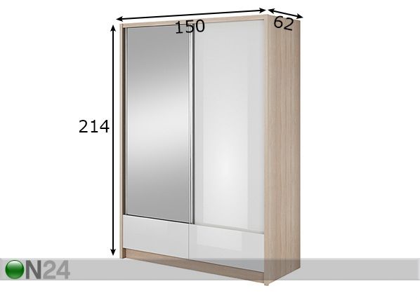 Шкаф-купе 150 cm размеры