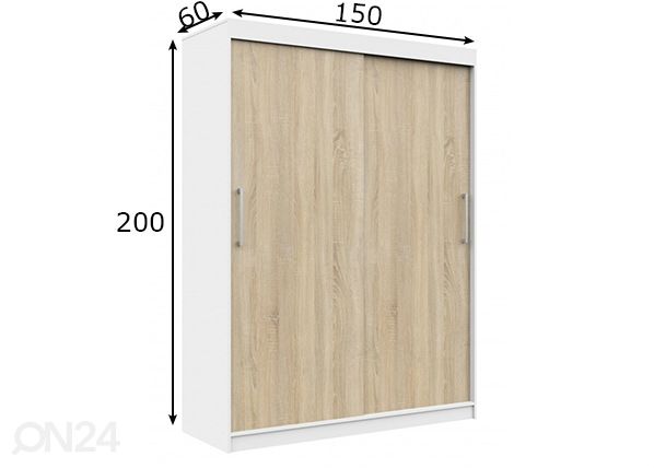 Шкаф-купе 150 cm размеры