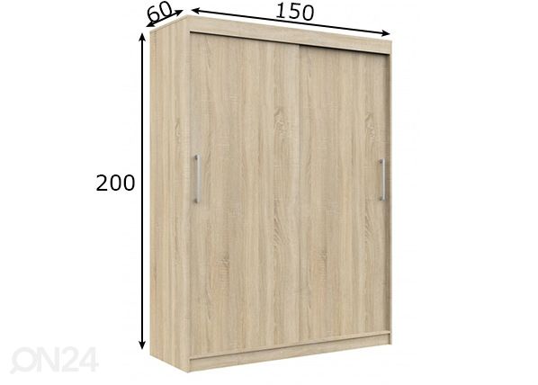 Шкаф-купе 150 cm размеры