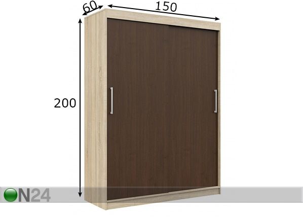 Шкаф-купе 150 cm размеры