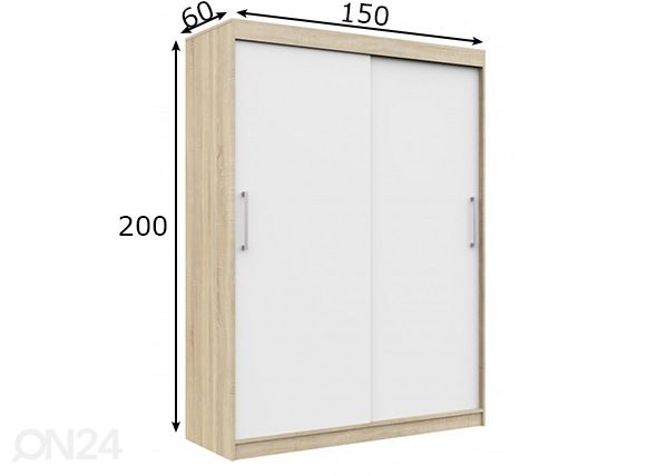 Шкаф-купе 150 cm размеры