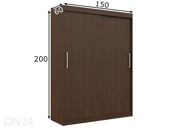 Шкаф-купе 150 cm размеры