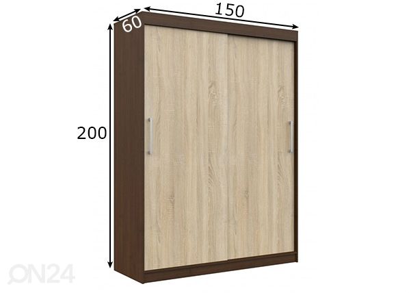 Шкаф-купе 150 cm размеры