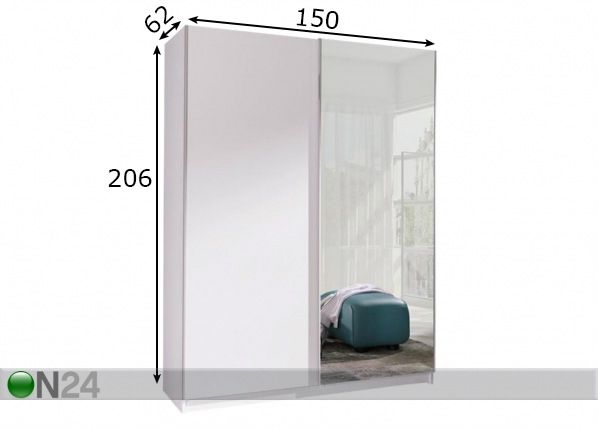 Шкаф-купе 150 cm размеры