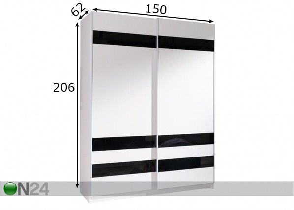 Шкаф-купе 150 cm размеры