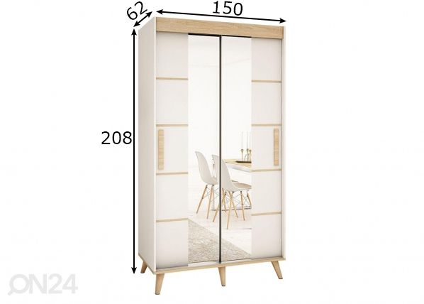 Шкаф-купе 150 cm размеры