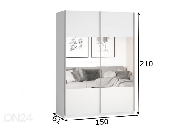 Шкаф-купе 150 cm размеры